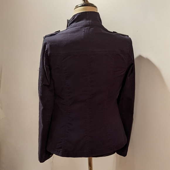 Kensie Women's Deep Blue Military Style Utility Jacket Size M - Picture 4 of 5